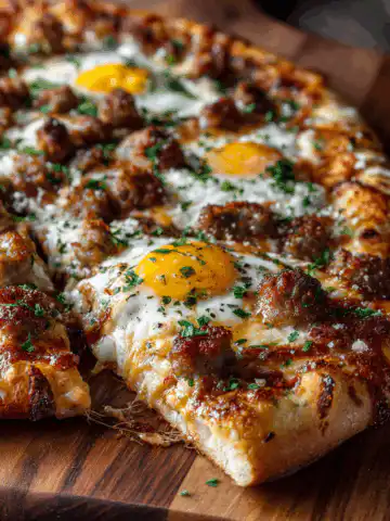 sausage breakfast pizza