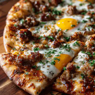 sausage breakfast pizza