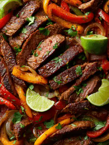sheet pan steak fajitas