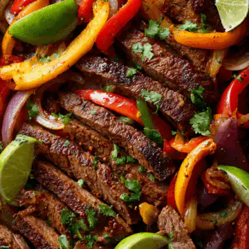 sheet pan steak fajitas