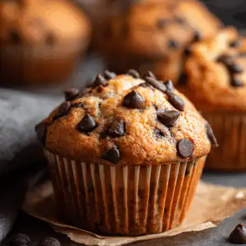 sourdough chocolate chip muffins