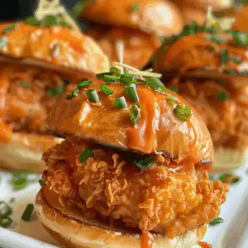 Bang Bang Chicken Sliders Recipe taken with iphone 15 pro max --iw 2 --ar 4:5 --v 6.0 --raw