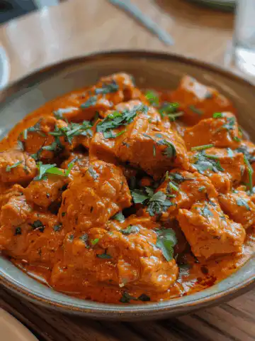 Butter Chicken taken with iphone 15 pro max --iw 2 --ar 4:5 --v 6.0 --raw