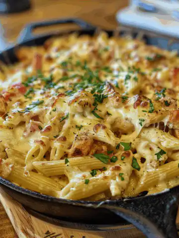 Cajun Cream Cheese Chicken Pasta Bake taken with iphone 15 pro max --iw 2 --ar 4:5 --v 6.0 --raw