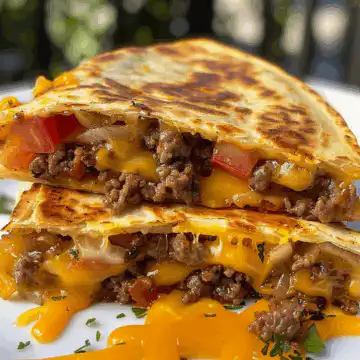 Cheeseburger Quesadilla taken with iphone 15 pro max --iw 2 --ar 4:5 --v 6.0 --raw