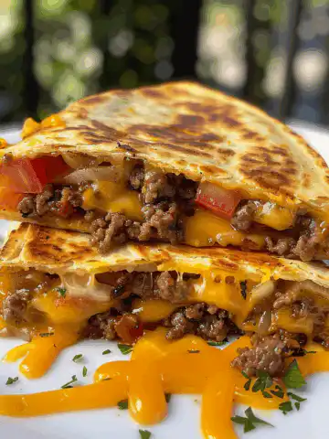 Cheeseburger Quesadilla taken with iphone 15 pro max --iw 2 --ar 4:5 --v 6.0 --raw