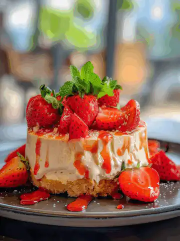 Cheesecake Deviled Strawberries taken with iphone 15 pro max --iw 2 --ar 4:5 --v 6.0 --raw