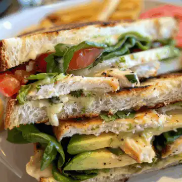 Chicken Avocado Melt Sandwich taken with iphone 15 pro max --iw 2 --ar 4:5 --v 6.0 --raw