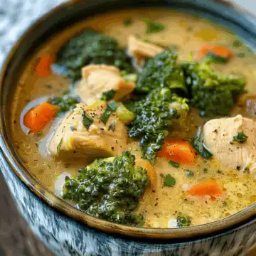 Chicken Broccoli Soup taken with iphone 15 pro max --iw 2 --ar 4:5 --v 6.0 --raw