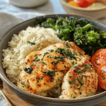 Coconut Lime Chicken and Rice taken with iphone 15 pro max --iw 2 --ar 4:5 --v 6.0 --raw