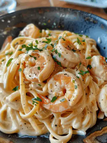 Creamy Jamaican Shrimp Pasta – Spicy Island-Style Dinner taken with iphone 15 pro max --iw 2 --ar 4:5 --v 6.0 --raw