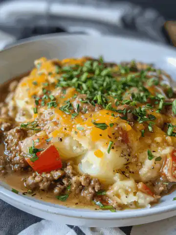 Crockpot Hamburger Potato Casserole Recipe taken with iphone 15 pro max --iw 2 --ar 4:5 --v 6.0 --raw