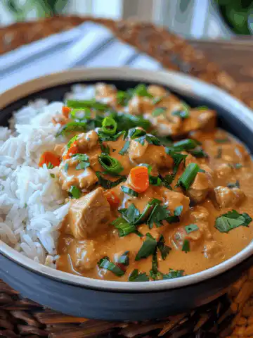 Crockpot Thai Peanut Chicken taken with iphone 15 pro max --iw 2 --ar 4:5 --v 6.0 --raw