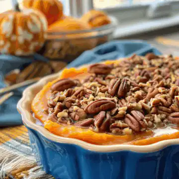 Easy Healthy Sweet Potato Casserole with Pecans taken with iphone 15 pro max --iw 2 --ar 4:5 --v 6.0 --raw