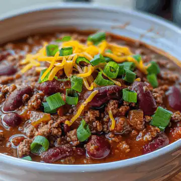 Easy Skillet Chili taken with iphone 15 pro max --iw 2 --ar 4:5 --v 6.0 --raw