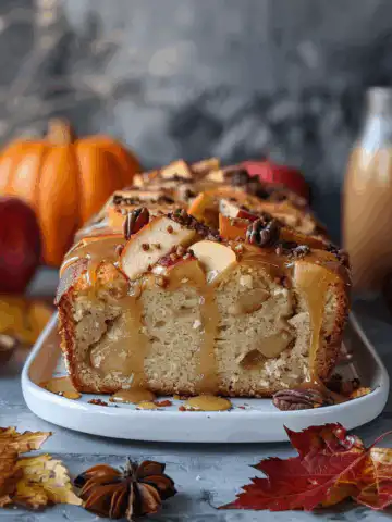 Fall Apple Cider Pound Cake taken with iphone 15 pro max --iw 2 --ar 4:5 --v 6.0 --raw