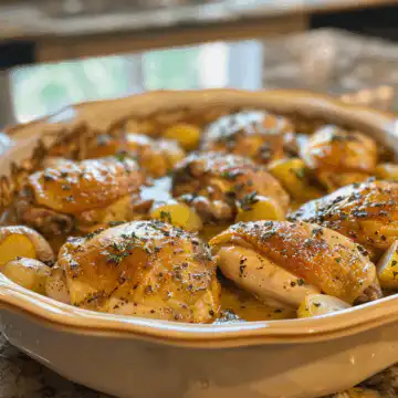 French Chicken Casserole a la Normande taken with iphone 15 pro max --iw 2 --ar 4:5 --v 6.0 --raw