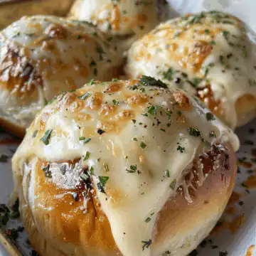 Garlic Parmesan Cheeseburger Bombs taken with iphone 15 pro max --iw 2 --ar 4:5 --v 6.0 --raw