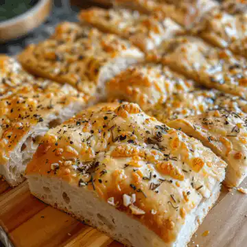 Garlic Parmesan Focaccia taken with iphone 15 pro max --iw 2 --ar 4:5 --v 6.0 --raw