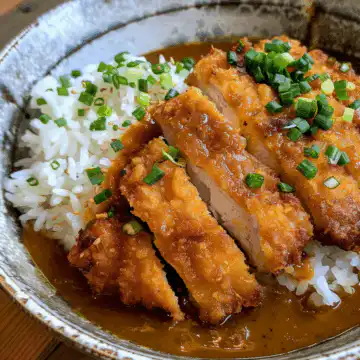 Golden-Crisped Chicken Katsu Curry with Rich Japanese Gravy taken with iphone 15 pro max --iw 2 --ar 4:5 --v 6.0 --raw
