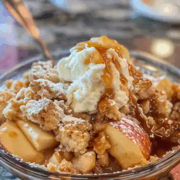 Homemade Apple Cobbler Recipe from The Food Charlatan taken with iphone 15 pro max --iw 2 --ar 4:5 --v 6.0 --raw