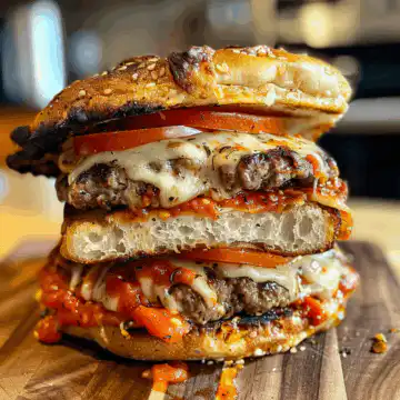 Homemade Pizza Burgers Recipe taken with iphone 15 pro max --iw 2 --ar 4:5 --v 6.0 --raw