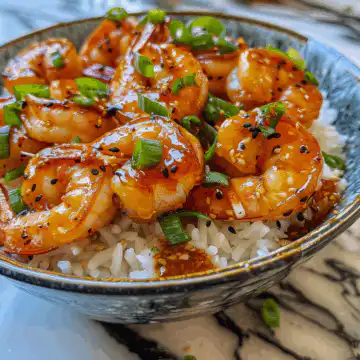 Honey Garlic Shrimp Bowls taken with iphone 15 pro max --iw 2 --ar 4:5 --v 6.0 --raw