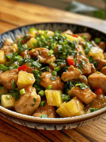 Kung Pao Pineapple Chicken Stir Fry taken with iphone 15 pro max --iw 2 --ar 4:5 --v 6.0 --raw