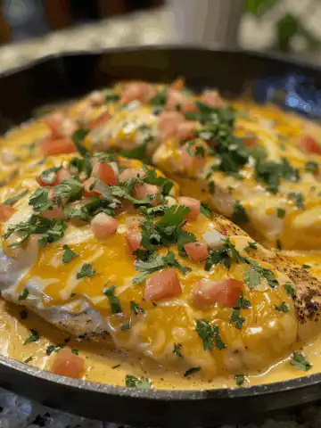 Mexican Chicken with Cheese Sauce Recipe taken with iphone 15 pro max --iw 2 --ar 4:5 --v 6.0 --raw