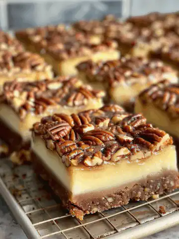 Pecan Pie Cheesecake Bars taken with iphone 15 pro max --iw 2 --ar 4:5 --v 6.0 --raw