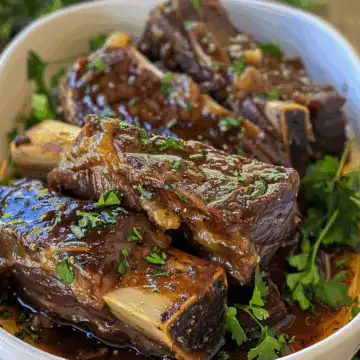 Super Tender Crockpot Beef Short Ribs Recipe taken with iphone 15 pro max --iw 2 --ar 4:5 --v 6.0 --raw