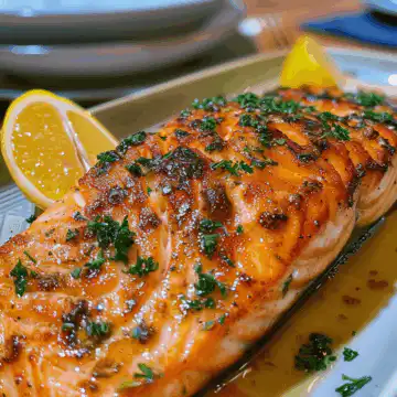 Texas Roadhouse-Style Baked Salmon taken with iphone 15 pro max --iw 2 --ar 4:5 --v 6.0 --raw