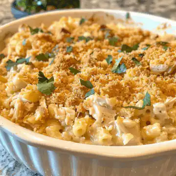 Tuna Casserole taken with iphone 15 pro max --iw 2 --ar 4:5 --v 6.0 --raw