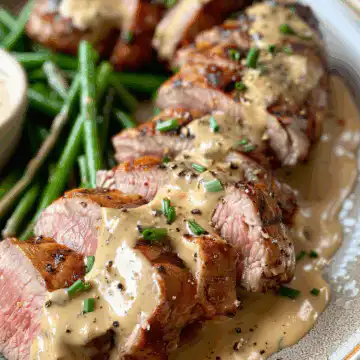 Ultimate Pork Tenderloin Recipe with Rich and Creamy Dijon Sauce taken with iphone 15 pro max --iw 2 --ar 4:5 --v 6.0 --raw