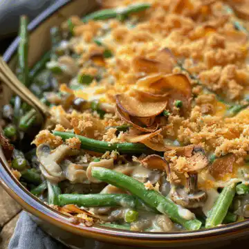 Best Green Bean Casserole Recipe taken with iphone 15 pro max --iw 2 --ar 4:5 --v 6.0 --raw