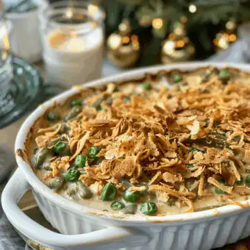 Best Green Bean Casserole taken with iphone 15 pro max --iw 2 --ar 4:5 --v 6.0 --raw