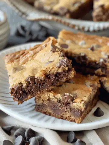 Chocolate Chip Cookie Brownies Recipe taken with iphone 15 pro max --iw 2 --ar 4:5 --v 6.0 --raw
