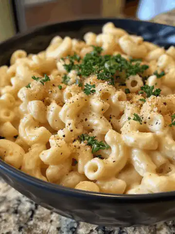 Easy Homemade Mac and Cheese taken with iphone 15 pro max --iw 2 --ar 4:5 --v 6.0 --raw