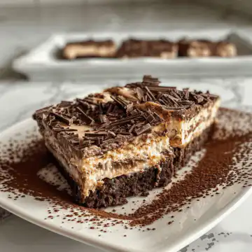 Easy Tiramisu Brownies taken with iphone 15 pro max --iw 2 --ar 4:5 --v 6.0 --raw