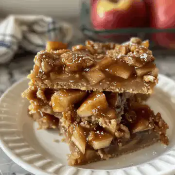 Irresistible Salted Caramel Apple Bars taken with iphone 15 pro max --iw 2 --ar 4:5 --v 6.0 --raw