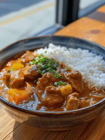 Japanese Pork Curry Recipe taken with iphone 15 pro max --iw 2 --ar 4:5 --v 6.0 --raw