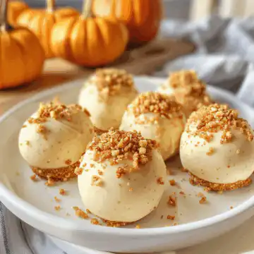 No Bake Pumpkin Cheesecake Balls taken with iphone 15 pro max --iw 2 --ar 4:5 --v 6.0 --raw