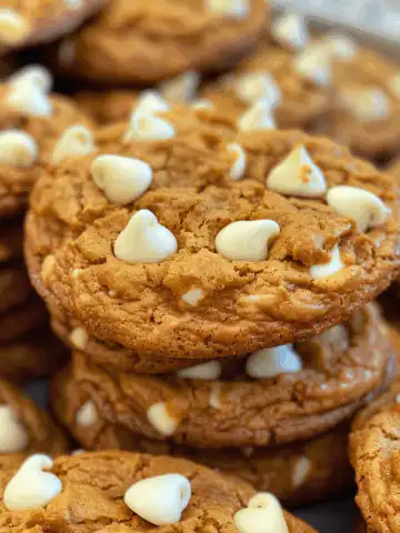Pumpkin White Chocolate Chip Cookies taken with iphone 15 pro max --iw 2 --ar 4:5 --v 6.0 --raw