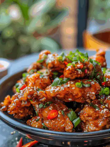 Thai Sweet Chili Chicken taken with iphone 15 pro max --iw 2 --ar 4:5 --v 6.0 --raw