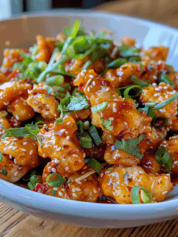 Thai Sweet Chili Chicken taken with iphone 15 pro max --iw 2 --ar 4:5 --v 6.0 --raw
