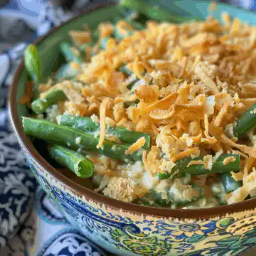The Best Green Bean Casserole taken with iphone 15 pro max --iw 2 --ar 4:5 --v 6.0 --raw