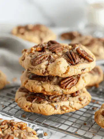 The best pecan pie cookies a crumbl copycat cookie taken with iphone 15 pro max --iw 2 --ar 4:5 --v 6.0 --raw