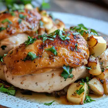Apple and Brie Stuffed Chicken Recipe taken with iphone 15 pro max --iw 2 --ar 4:5 --v 6.1 --raw
