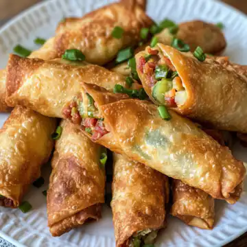 Bacon Jalapeño Popper Eggrolls Recipe taken with iphone 15 pro max --iw 2 --ar 4:5 --v 6.1 --raw