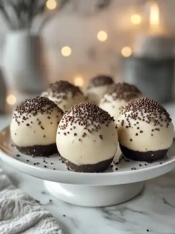 Baileys Cheesecake Balls Recipe taken with iphone 15 pro max --iw 2 --ar 4:5 --v 6.1 --raw